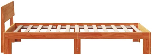 vidaXL Bettrahmen Wachsbraun 90 x 190 cm Massives Kiefernholz 872676 Bild 6