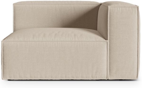Micadoni Eckmodul Groß Nuria 1-Sitzer Rechts Strukturierter Stoff Beige
