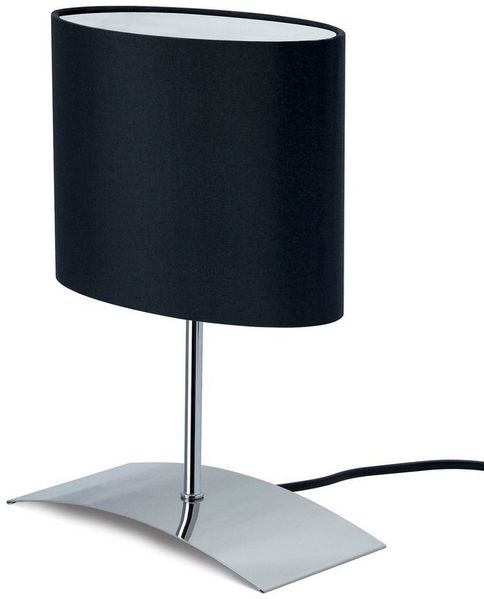 TRANGO LED Tischleuchte, 2018-04BKL LED Nachttischlampe *BLACKY* Tischleuchte mit Stoffschirm inkl. 1x E14 LED Leuchtmittel 3000K warmweiß, Lampe, Fensterbank Leuchte, Nachttischleuchte für Schlafzimmer