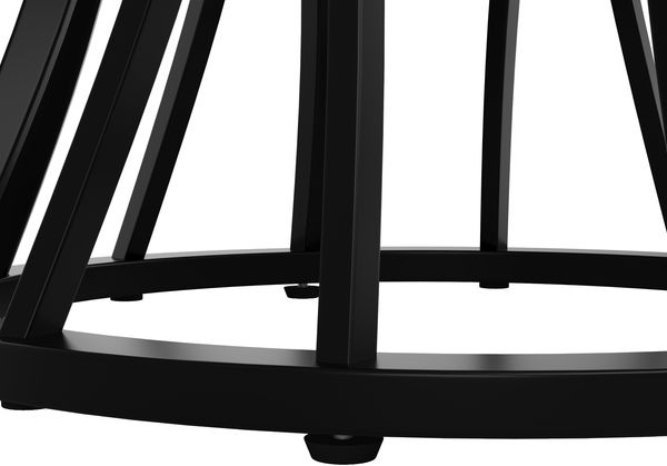 Esstisch B 80 x T 80 x H 76 cm, MDF-Tischplatte in Marmoroptik, schwarze Metallbeine,Weiß und Schwarz Bild 8