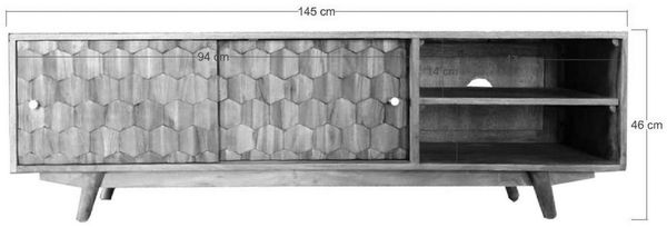 TV-Board Akazie 145x35x45 natur lackiert MOSAYK #101 Bild 5