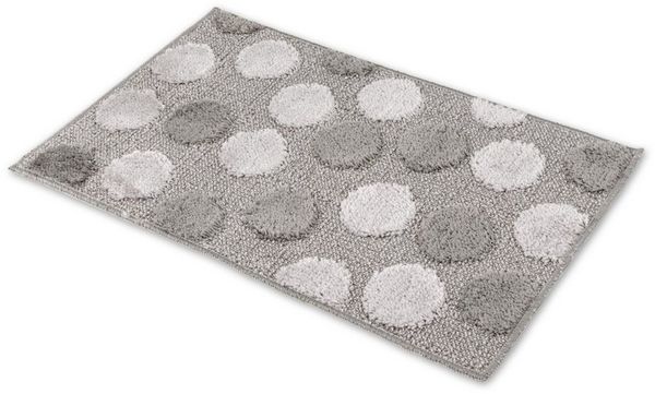 ANRO Badematte Bodenmatte LEA Badteppich, Höhe 8 mm, strapazierfähig, schmutzabweisend, wasserundurchlässig, rutschfest, pflegeleicht, Polypropylen (PP), Eckig, Textil