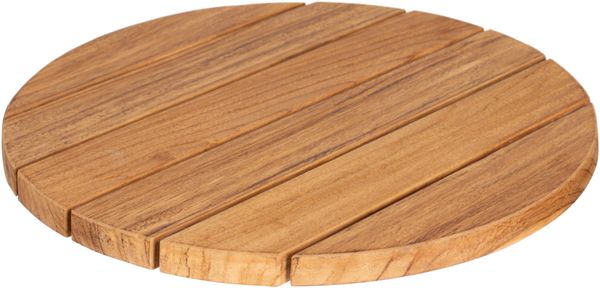 deVries Drehteller "LAZY SUSAN" aus Teakolz (6 Latten) rustikale Optik Größe ø40 x 5 cm