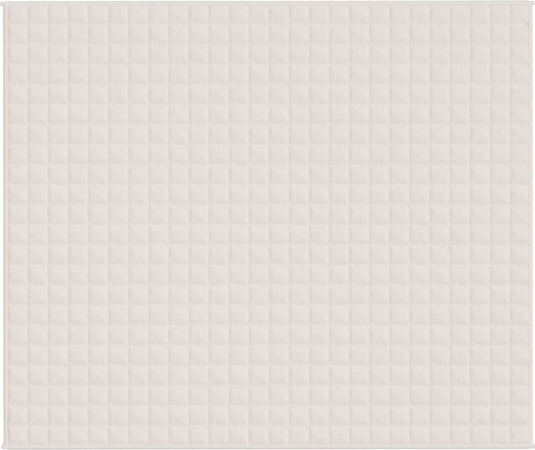 vidaXL Gewichtsdecke Stoff, 1 x Gewichtsdecke, Helle Cremefarbe, 220x260 cm, 100 % Baumwolle, 15 kg Bild 3