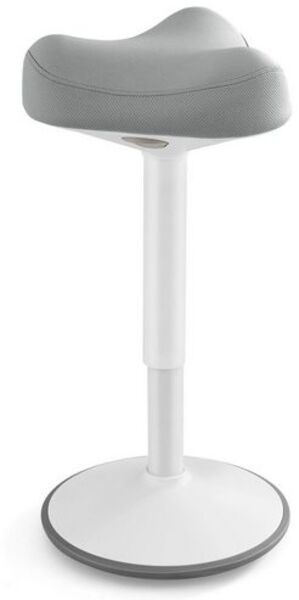 Songmics Hocker, Stehhocker neigbar, Schreibtischstuhl, höhenverstellbar 58-83 cm, großer Sockel, Anti-Rutsch, modern, grau