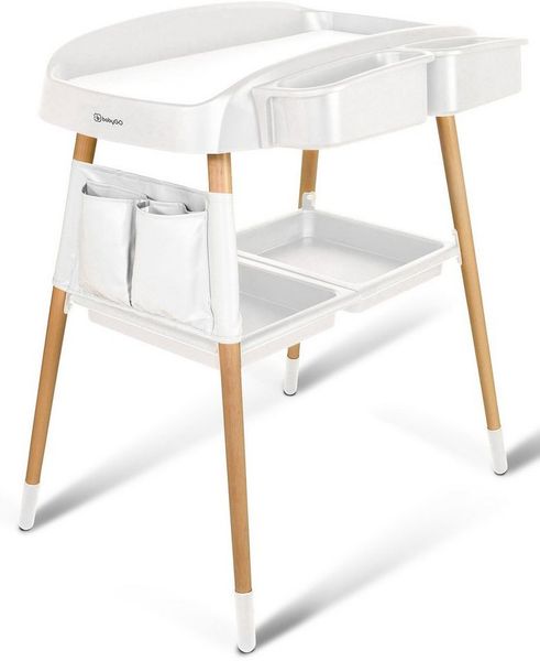 BabyGO Change Me Wickeltisch Buchenholz weiß