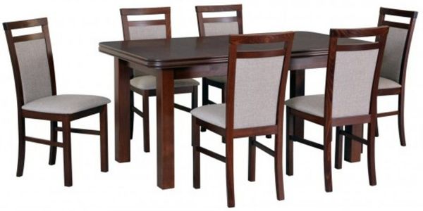 MOEBLO Esstisch Vendo 5 (Stilvoller Multifunktionaler Tisch mit Schlankem Design und Robuster Bauweise, Massivholz), (BxHxT):90x76x160-200 cm