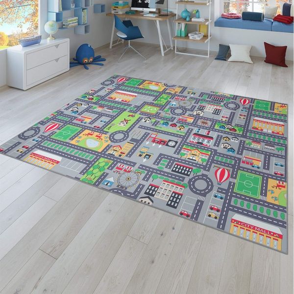 TT Home Teppich Kinderzimmer, Rechteckig, Höhe: 4 mm, Kinderzimmerteppich Teppich Junge Mädchen Kinderteppich Baby Rutschfes