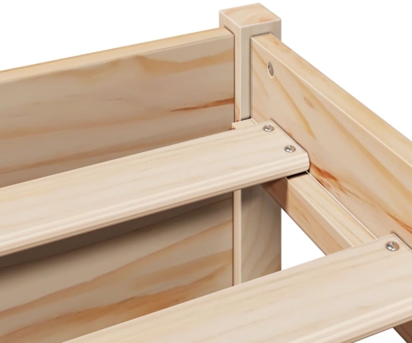 vidaXL Massivholzbett mit Regal ohne Matratze 90x200 cm Kiefernholz 3322373 Bild 8