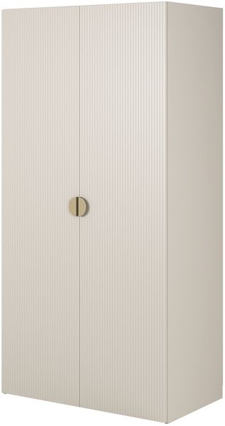 Selsey 'Moonir' Kleiderschrank 2-türig mit Kleiderstange, greige 200 x 100 x 57 cm