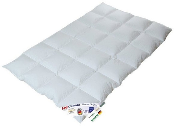 Vitaschlaf Daunenbettdecke Vitaschlaf® CANADA TRAUM Bettdecken Sommer Winter Ganzjahresdecke, Füllung: 90% Daunen, 10% Federn, alle Wärmestufen, OEKO-TEX® Standard 100 Zertifikat 04.0.1404 Bild 4