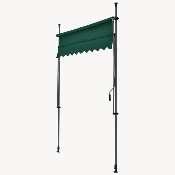 Klemmmarkise Stem 400x120x220-309 cm Dunkelgrün [pro. tec] Bild 6