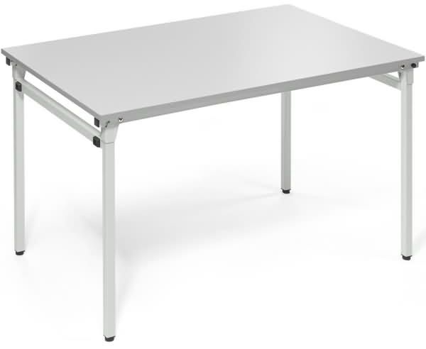 Soennecken Klapptisch 4-Fuß 1.200x800mm Gestell alusilber Platte licht