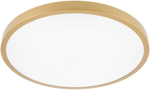 32 Watt LED Deckenleuchte IP54 für innen und Außen gold rund|400 x 60mm (B. x H.)|Warmweiß|2560 Lumen