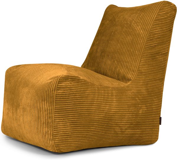 Sitzsack ‘Seat‘, Bezugstoff - Waves, 100% Polyester, Mustard, 85x105x80 cm cm.