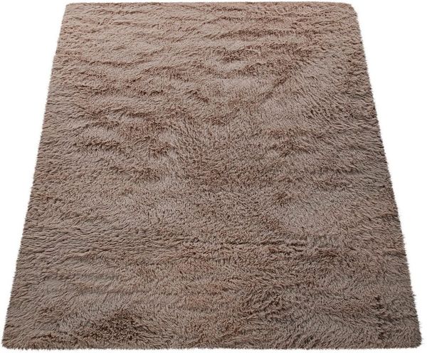 Paco Home Hochflor-Teppich Silky 591, rechteckig, Höhe: 37 mm, Uni-Farben, besonders weich und kuschelig
