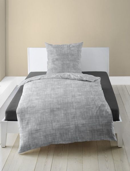 BIERBAUM Bettwäsche 4172, Mako-Satin, 2 teilig, Mako-Satin, 100 % Baumwolle, pflegeleicht