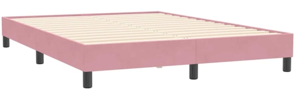 vidaXL Bettgestell ohne Matratze Rosa 140x210 cm Samt 4101360