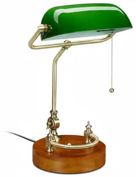 Relaxdays Bankerlampe mit Zugschalter Bild 11