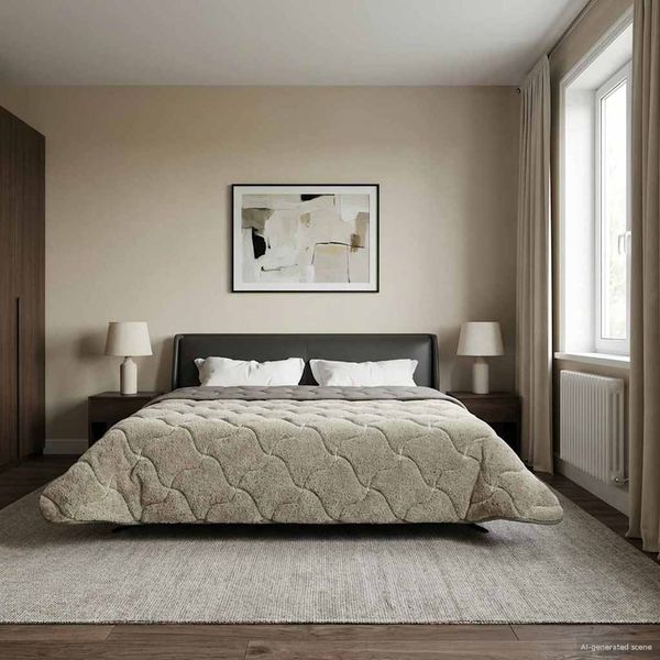 vidaXL Sommerdecke Hellgrau 220 x 240 cm Mikrofaser und Teddy-Fleece 42026178