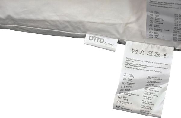 OTTO home Federkopfkissen Emrra Mit Kopfkissengrößen von 2x 40x40 cm bis 2x 50x50 cm, Füllung: 100% Federn, Bezug: 100% Baumwolle, Set, 2-tlg. Kissen-Set, Kuschelkissen, Dekokissen oder Sofakissen Bild 4