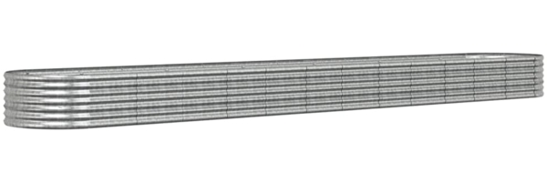 vidaXL Hochbeet Verzinkter Stahl 512x80x36 cm Silbern 318942