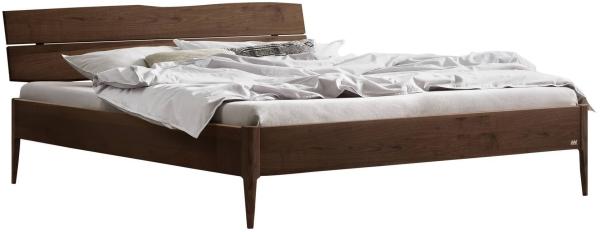 Hasena Lounge Sabbioni 160x200 Nussbaum, geölt - Fusshöhe 25 cm Massivholzbett