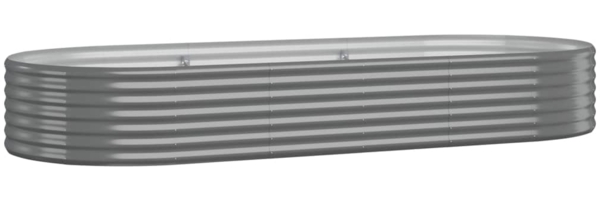 vidaXL Hochbeet Verzinkter Stahl 249x100x36 cm Grau 318994