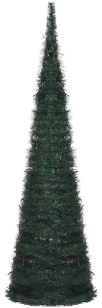 vidaXL Weihnachtsbaum with LED String Lights Grün 150 x 150 cm PVC 320994
