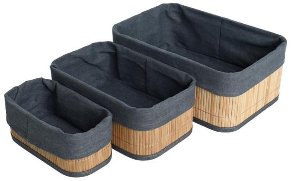 Bambuskorb Set Aufbewahrungsbox 3 Größen Aufbewahrungskorb Bambus Organizer