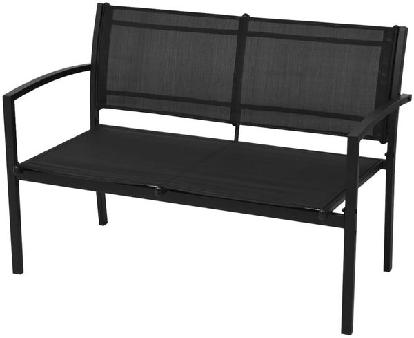 vidaXL 4-tlg. Garten-Lounge-Set Textilene Schwarz 42162 Bild 4
