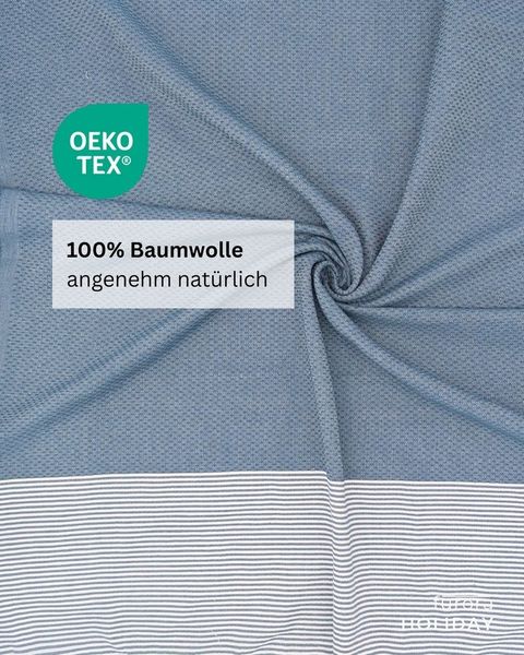 furora HOLIDAY Saunatuch Strandtuch Hamamtuch: groß 100x200 cm Saunatuch, Strandhandtuch dünn, Strandtuch Saunatuch aus 100% Baumwolle Strandtuch Set