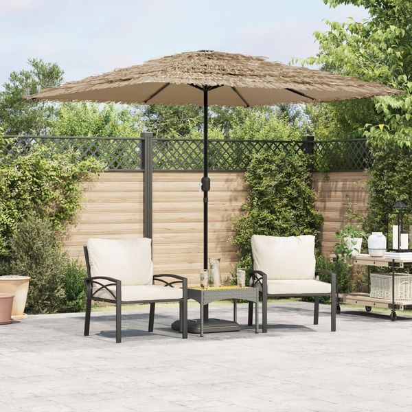 vidaXL Sonnenschirm mit Stahlmast Braun 248x248x248 cm 4005089