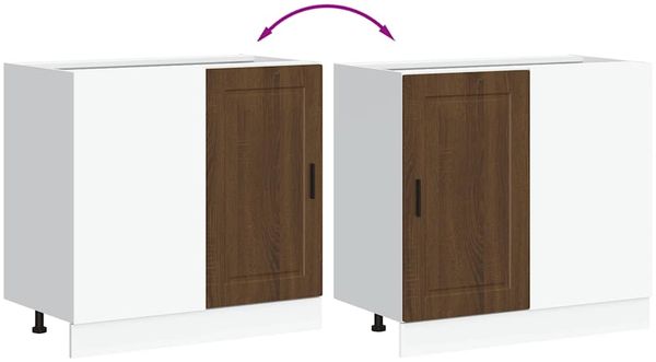 vidaXL Küchenunterschrank Porto Braun Eichen-Optik Holzwerkstoff 854305 Bild 8