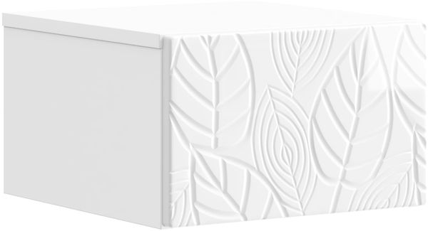 vidaXL Wandmontierter Nachttisch Hochglanz Weiß 49 x 34,5 x 20 cm 898793