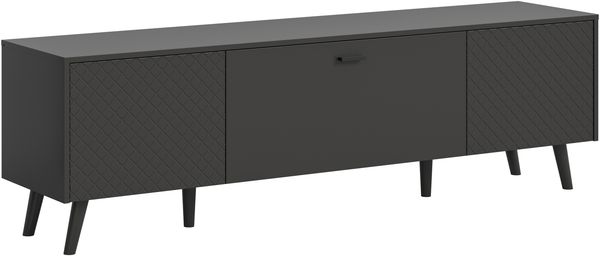 Lowboard >Linea< 2 Türen, 1 Klappe, in grau - 185x55x40cm (BxHxT)