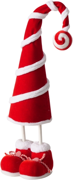 Aufsteller Weihnachtsbaum Ziepfelmütze mit Füßen SANTINO