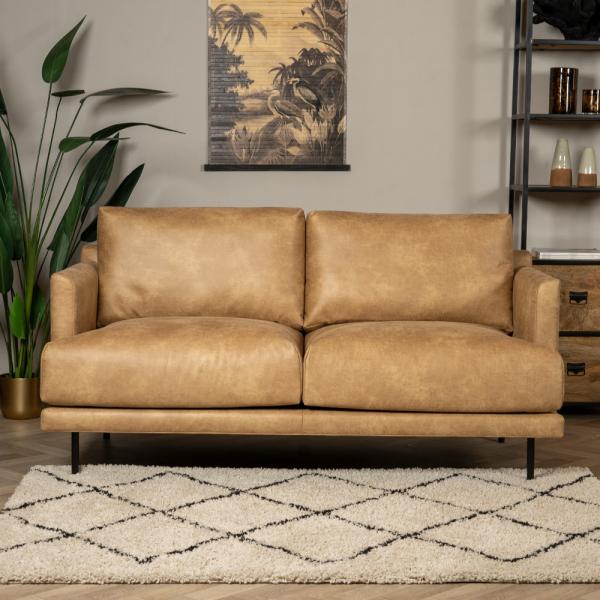 Bronx71 Ledersofa Denver 2,5-Sitzer beige