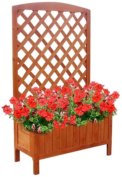 Feel2Home Blumenkasten Blumenkasten Holz Rankkasten Rankgitter Blumenständer versch. Farben (Stück, Kasten), Langlebig
