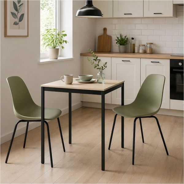 HTI-Living Esstisch Cedrik Artisaneiche-Schwarz (Stück, 1-St, 1 Esstisch)