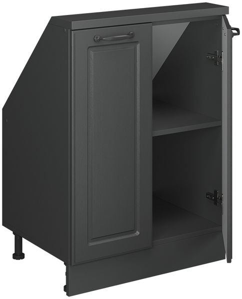 Küchenschrank für Dachschrägen R-Line Anthrazit Landhaus 60 cm mit 2 Türen Vicco Bild 4