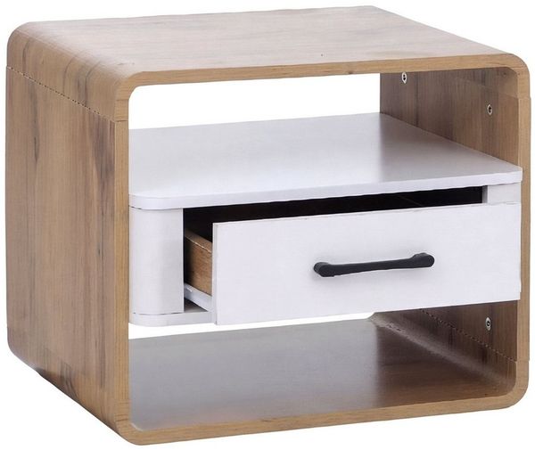 MCW Nachttisch MCW-P43-N, Stabile Konstruktion, Abgerundete, organische Form