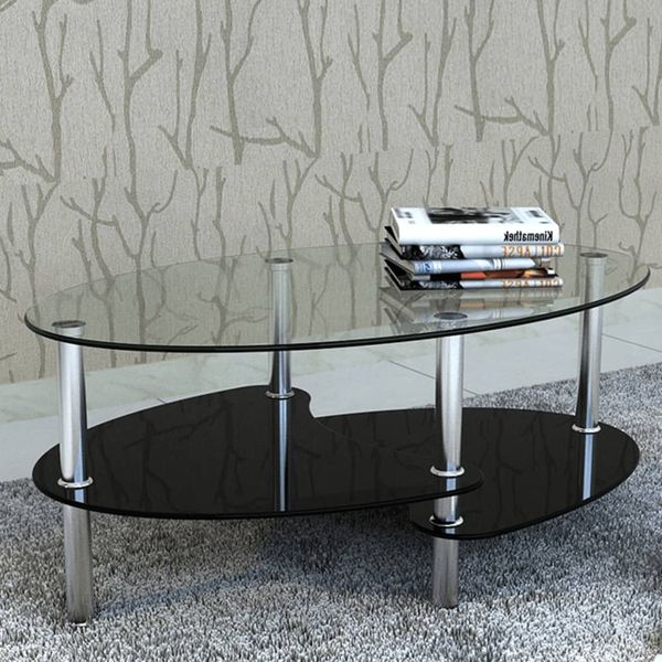 vidaXL Couchtisch mit Exklusivem Design Schwarz 240509