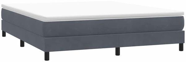 vidaXL Boxspringbett ohne Matratze Dunkelgrau 180x210 cm Samt 3315838
