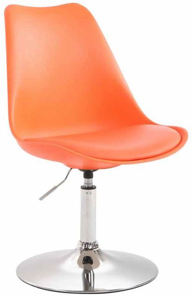 CLP Esszimmerstuhl Maverick Kunststoff drehbar mit Höhenverstellung,orange chrom