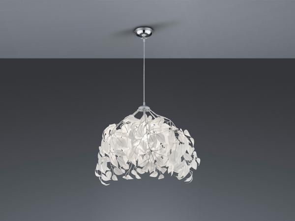 Reality Leuchten 'Leavy' Hängeleuchte, 4-flammig, Chrom / Weiß, Ø 38 cm Bild 3