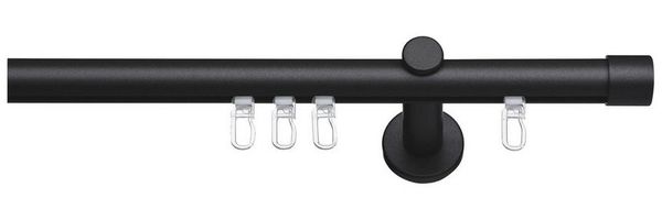 SN DECO GROUP Gardinenstange Innenlaufgarnitur Brest, Ø 19 mm, 1-läufig, Fixmaß, Verschraubt, Aluminium, Komplettset