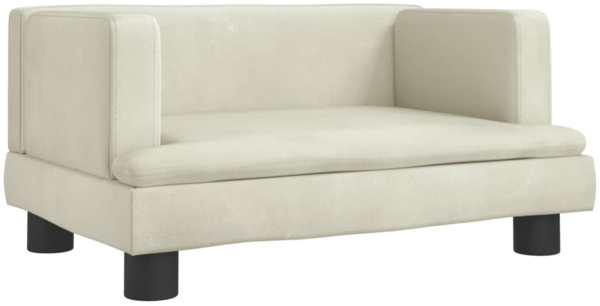 vidaXL Hundebett, Creme, 60 x 40 x 30 cm, Samt