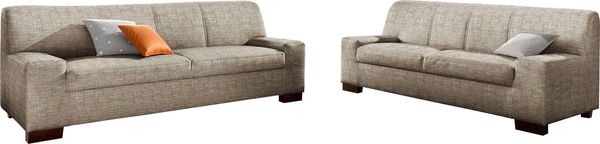 DOMO collection Polstergarnitur Norma kubisch und zeitlos, (Set, 2-tlg), bestehend aus je einem 2- und 3-Sitzer