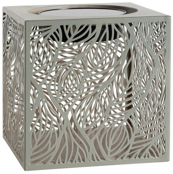 Dehner LED Solarleuchte Olea, Solar-Laterne, B20 x H20 x T20 cm, Metall & Kunststoff, Warmweiß, Dämmerungssensor, Solar